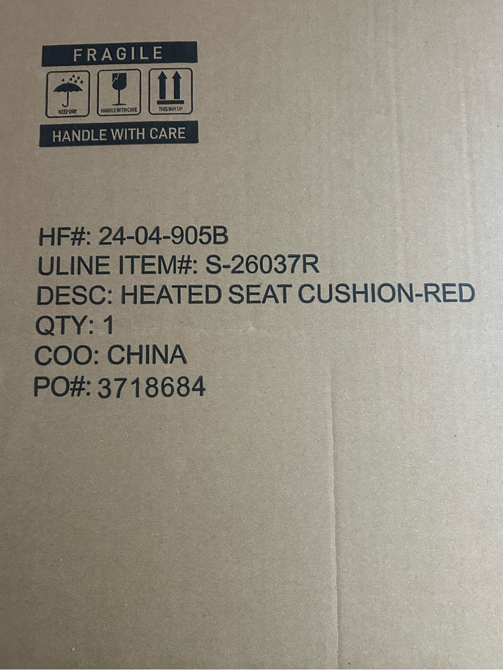 Heated Uline Seat Cushion - Red